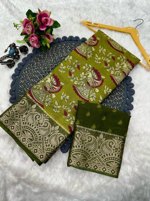 Viscose Saree With Jecard Border